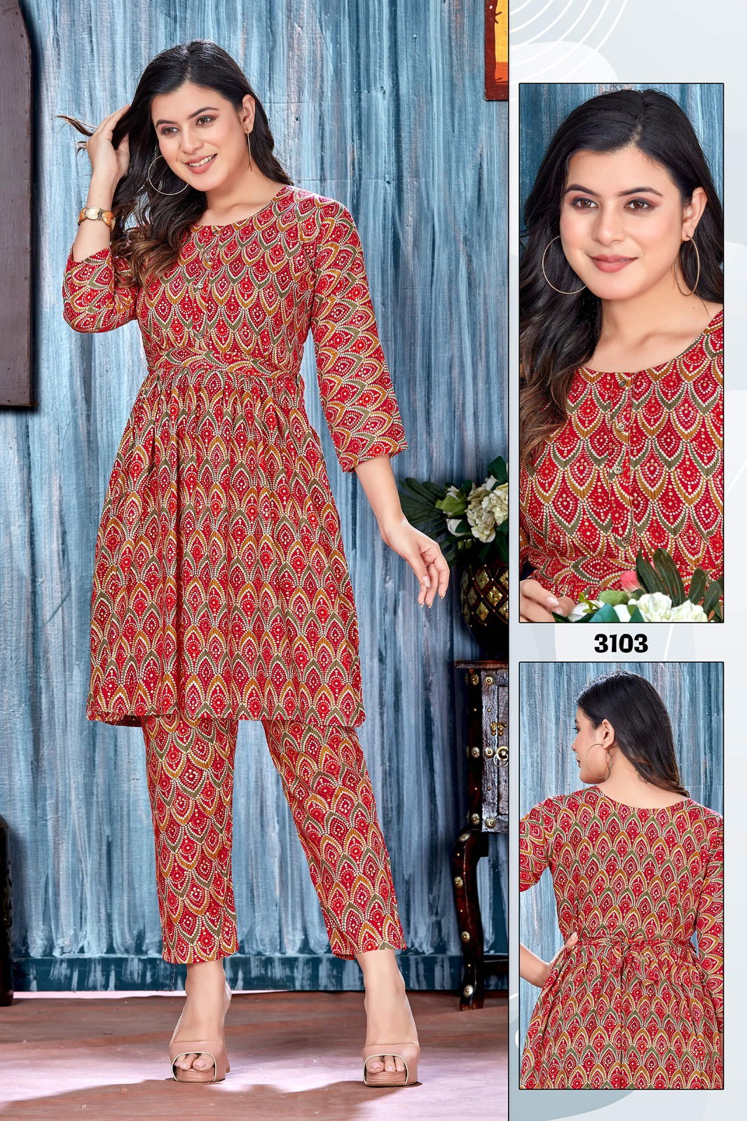 Shararat Vol 1 Rayon Printed Cord Set Kurti With Bottom Wholesale Market In Surat